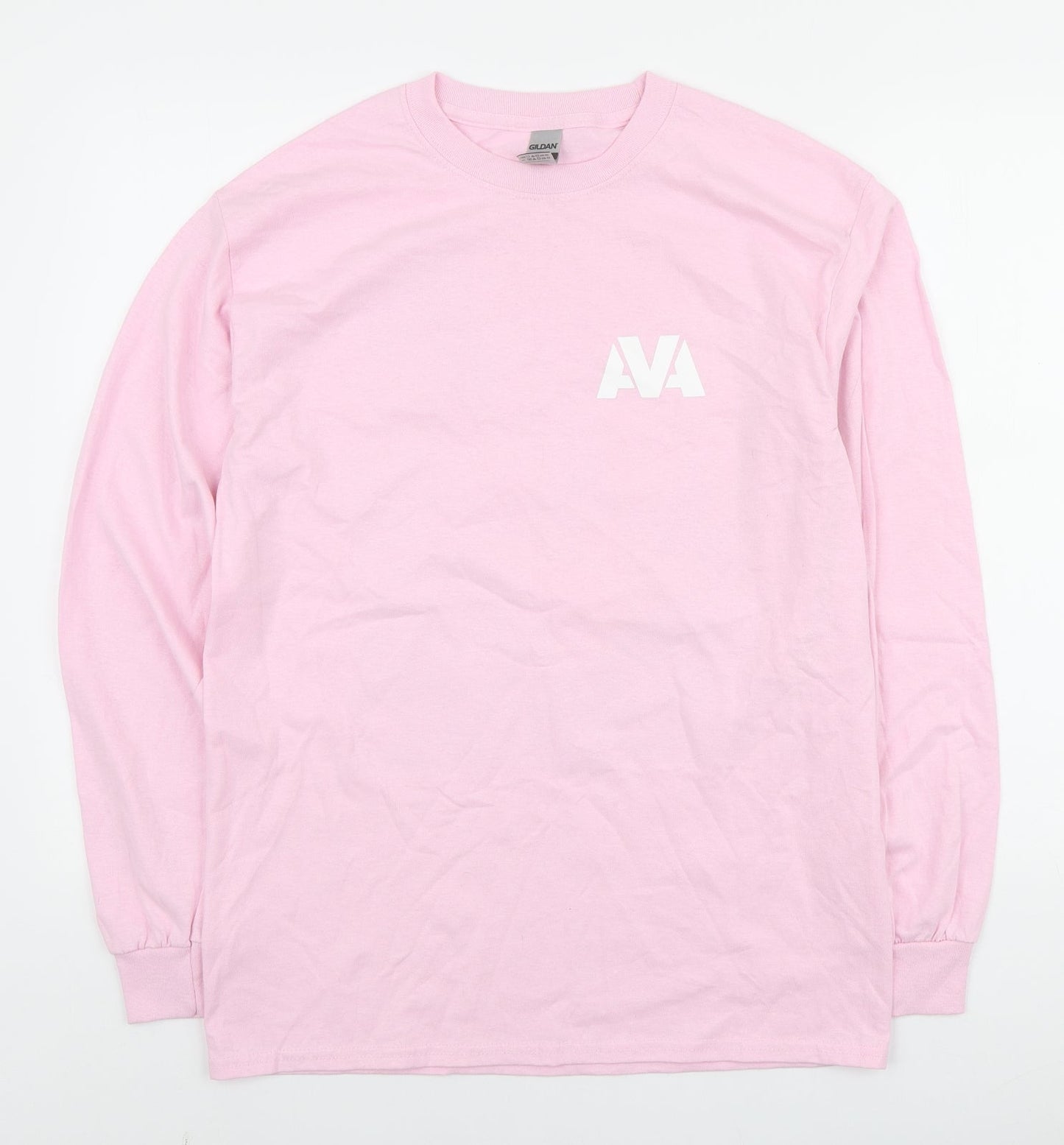Preworn Womens Pink Cotton Basic Polo Size M Round Neck - AVA