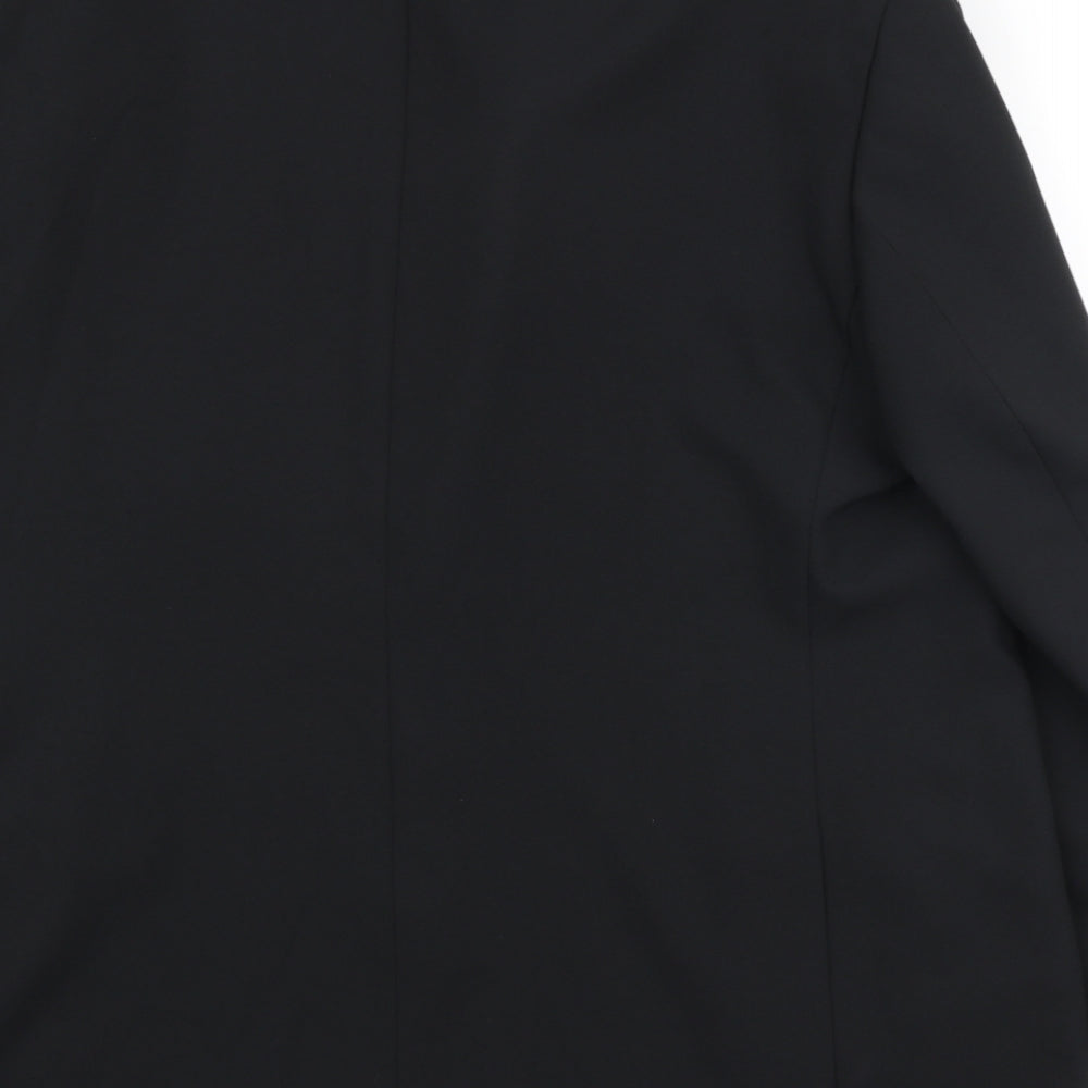Greenwoods Classic Mens Black Polyester Jacket Suit Jacket
