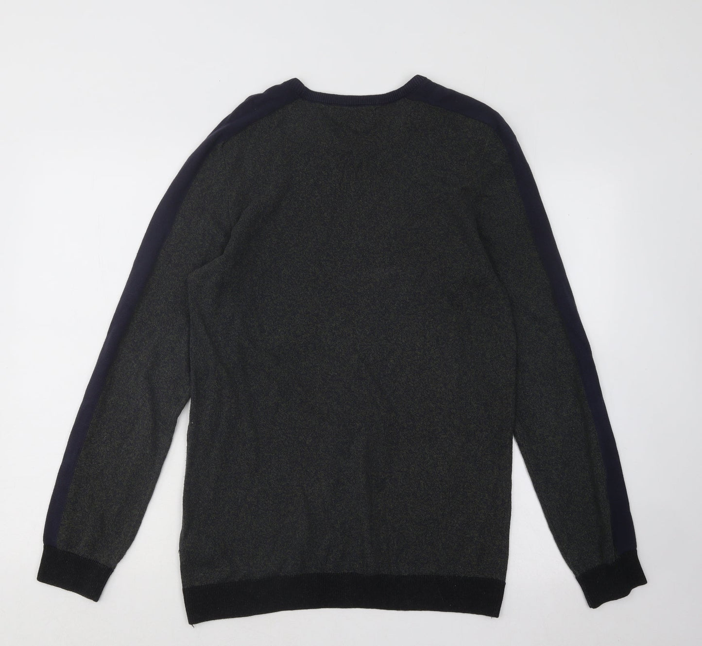 Marks and Spencer Womens Green Round Neck Cotton Pullover Jumper Size S