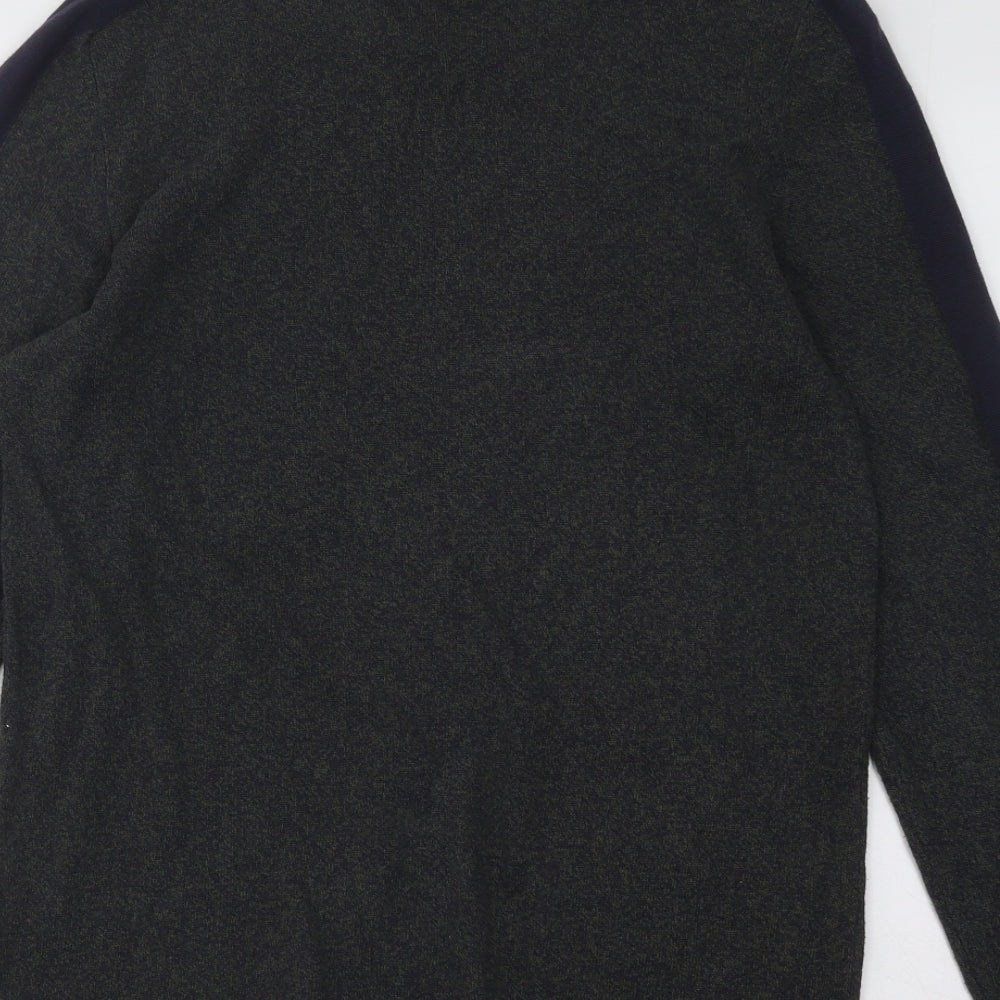 Marks and Spencer Womens Green Round Neck Cotton Pullover Jumper Size S
