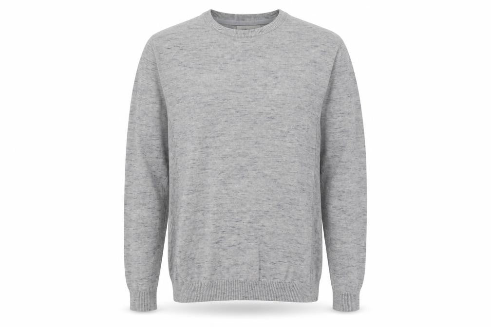River Island Mens Grey Round Neck Cotton Pullover Jumper Size M