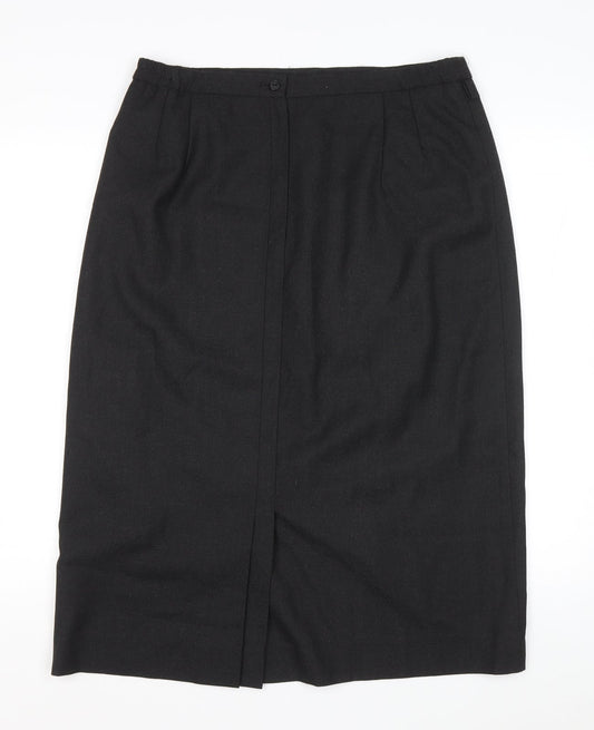 Hunter Carson Womens Grey Polyester Straight & Pencil Skirt Size 16 Zip