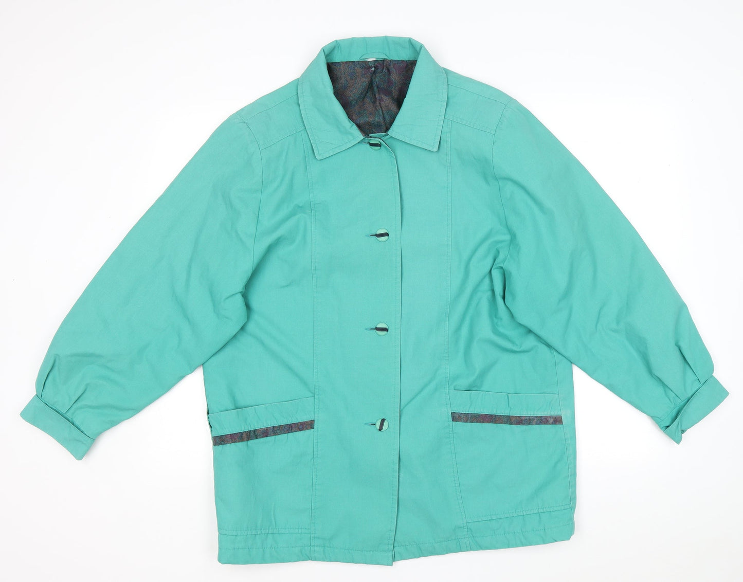 Preworn Womens Green Jacket Size M Button