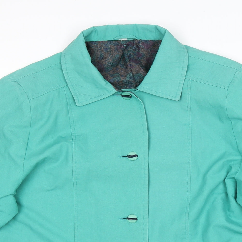 Preworn Womens Green Jacket Size M Button