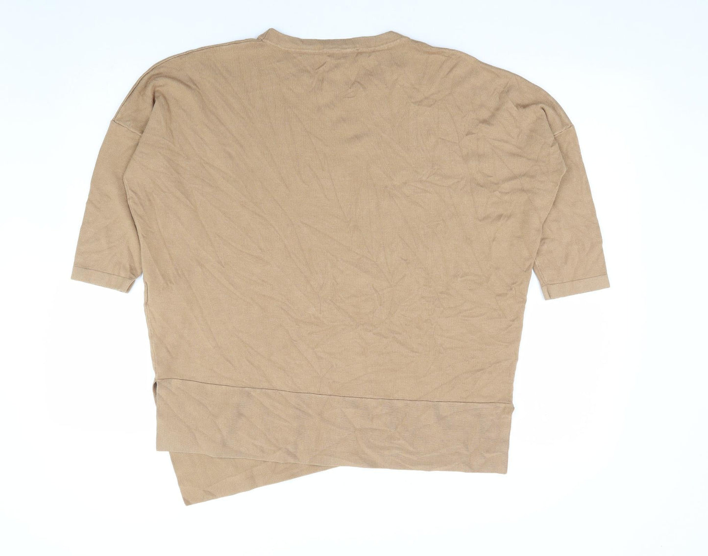 Phase Eight Womens Beige Round Neck Viscose Pullover Jumper Size S - Batwing