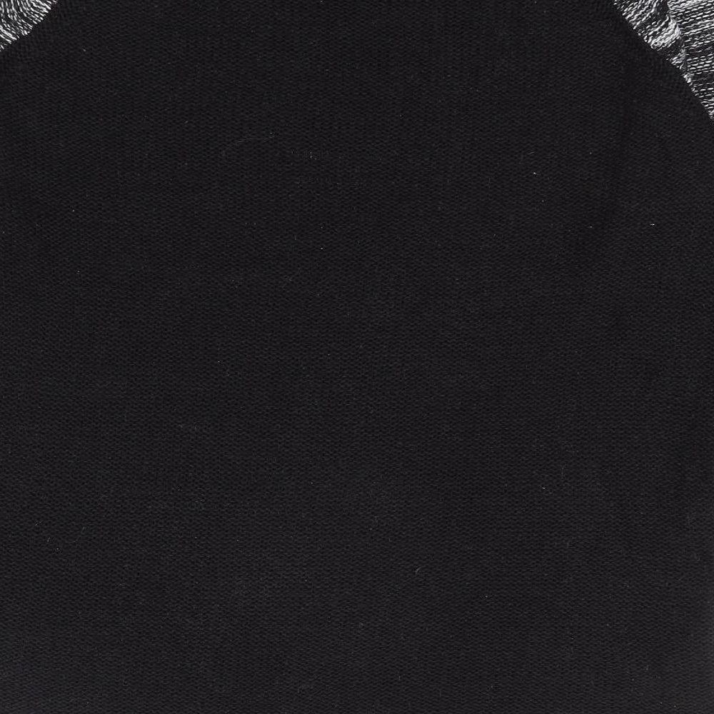 QED London Womens Black Round Neck Acrylic Pullover Jumper Size L