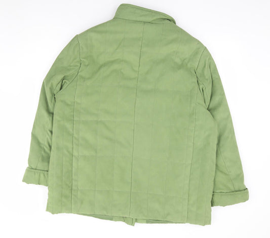 Kohler & Krenzer Womens Green Quilted Coat Size 20 Zip