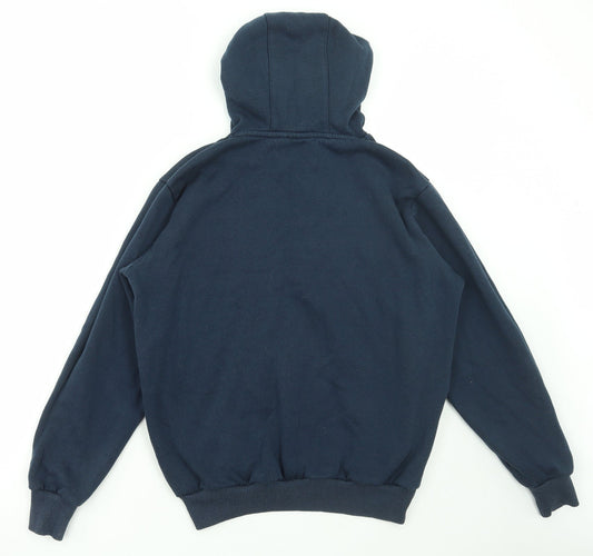 Lonsdale Mens Blue Cotton Pullover Hoodie Size S