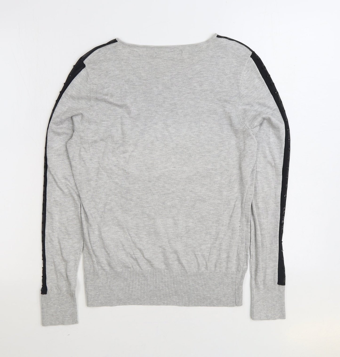 Debenhams Womens Grey Boat Neck Viscose Pullover Jumper Size 14