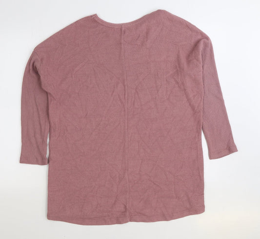 George Womens Pink Viscose Pullover Sweatshirt Size M Pullover