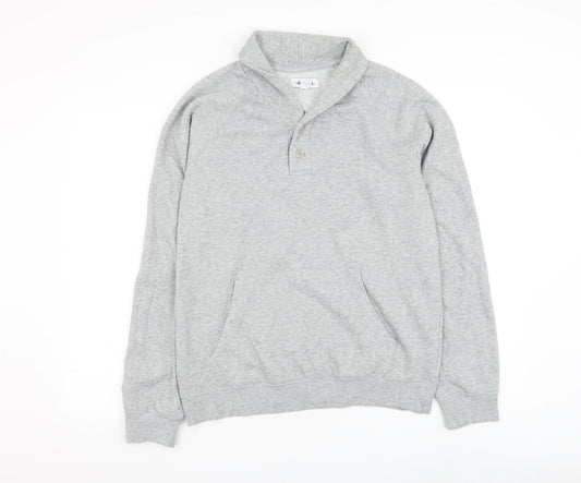 Rail Mens Grey Polyester Pullover Sweatshirt Size M