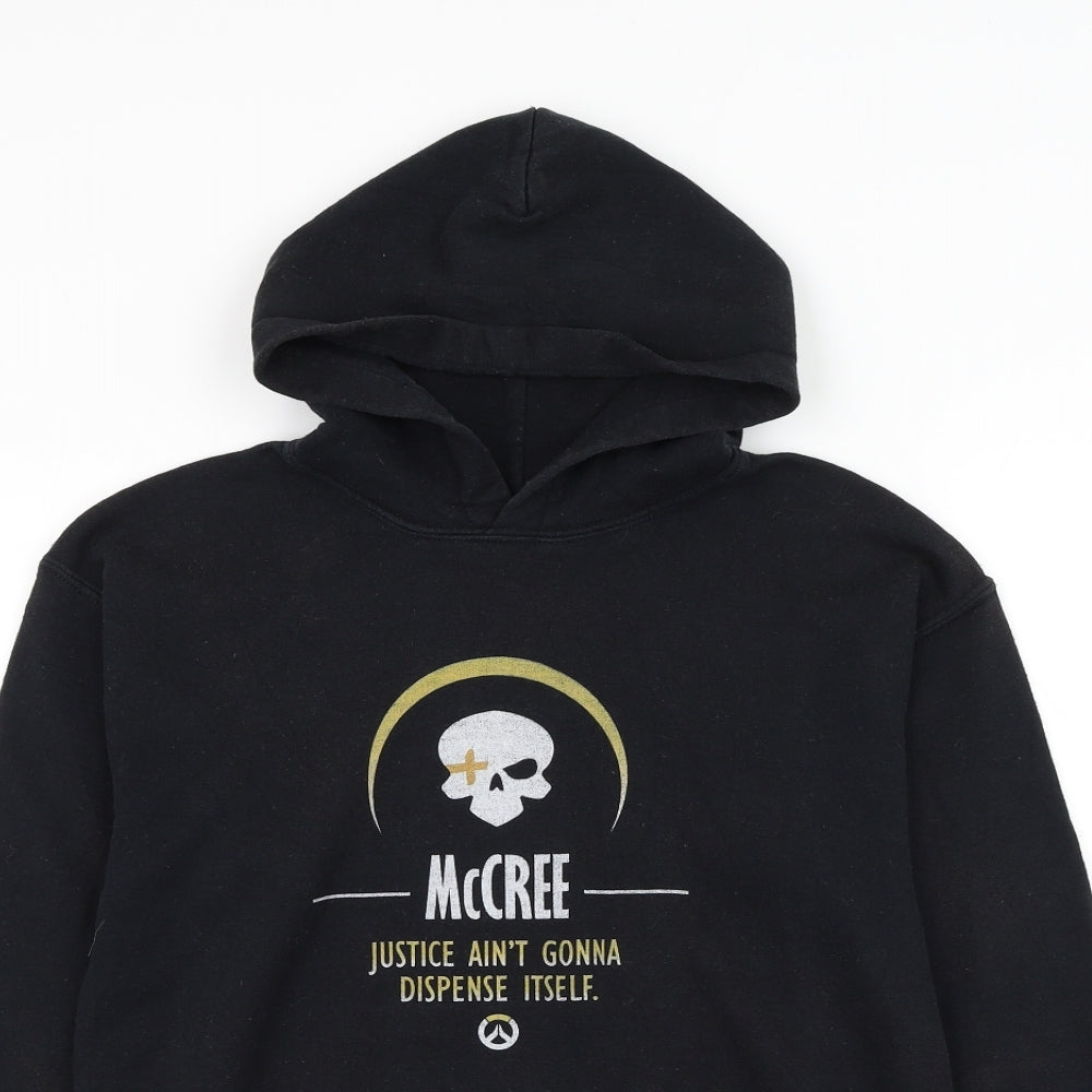 Gildan Boys Black Cotton Pullover Hoodie Size L Pullover - McCree