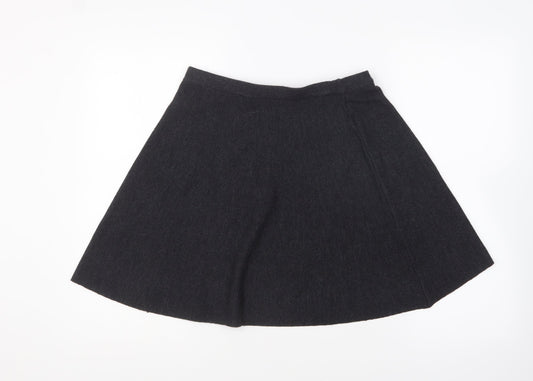 Tahari Womens Grey Acrylic Skater Skirt Size S