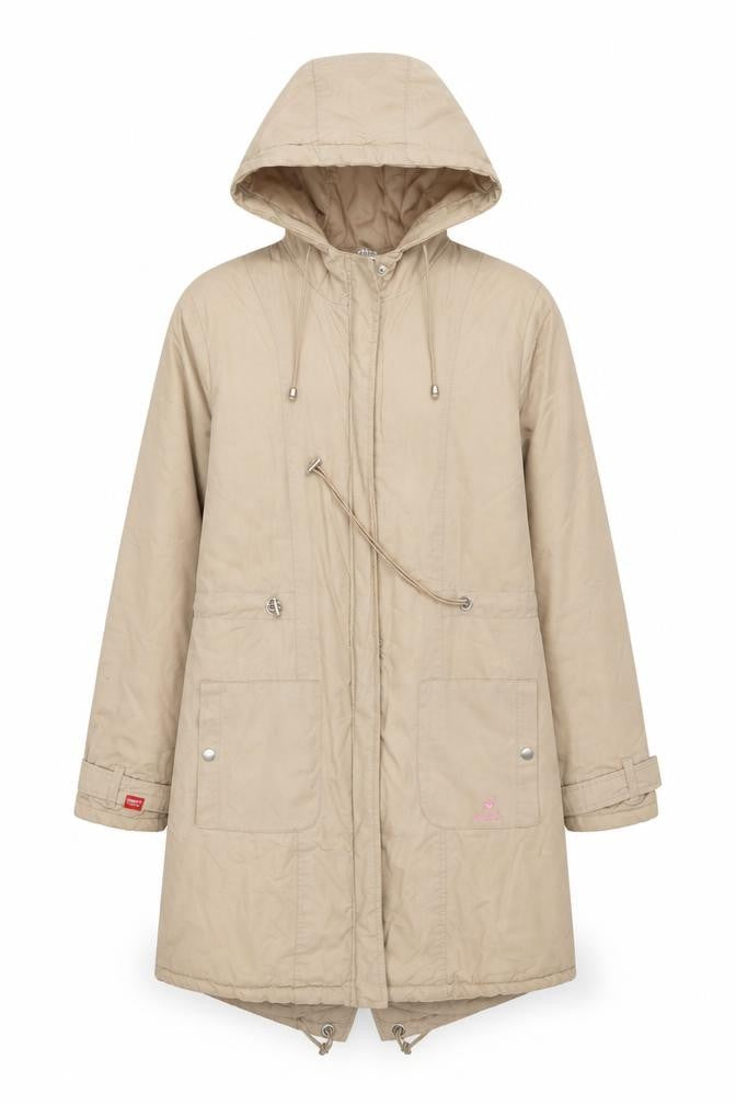 Hamett Womens Beige Parka Coat Size S Zip