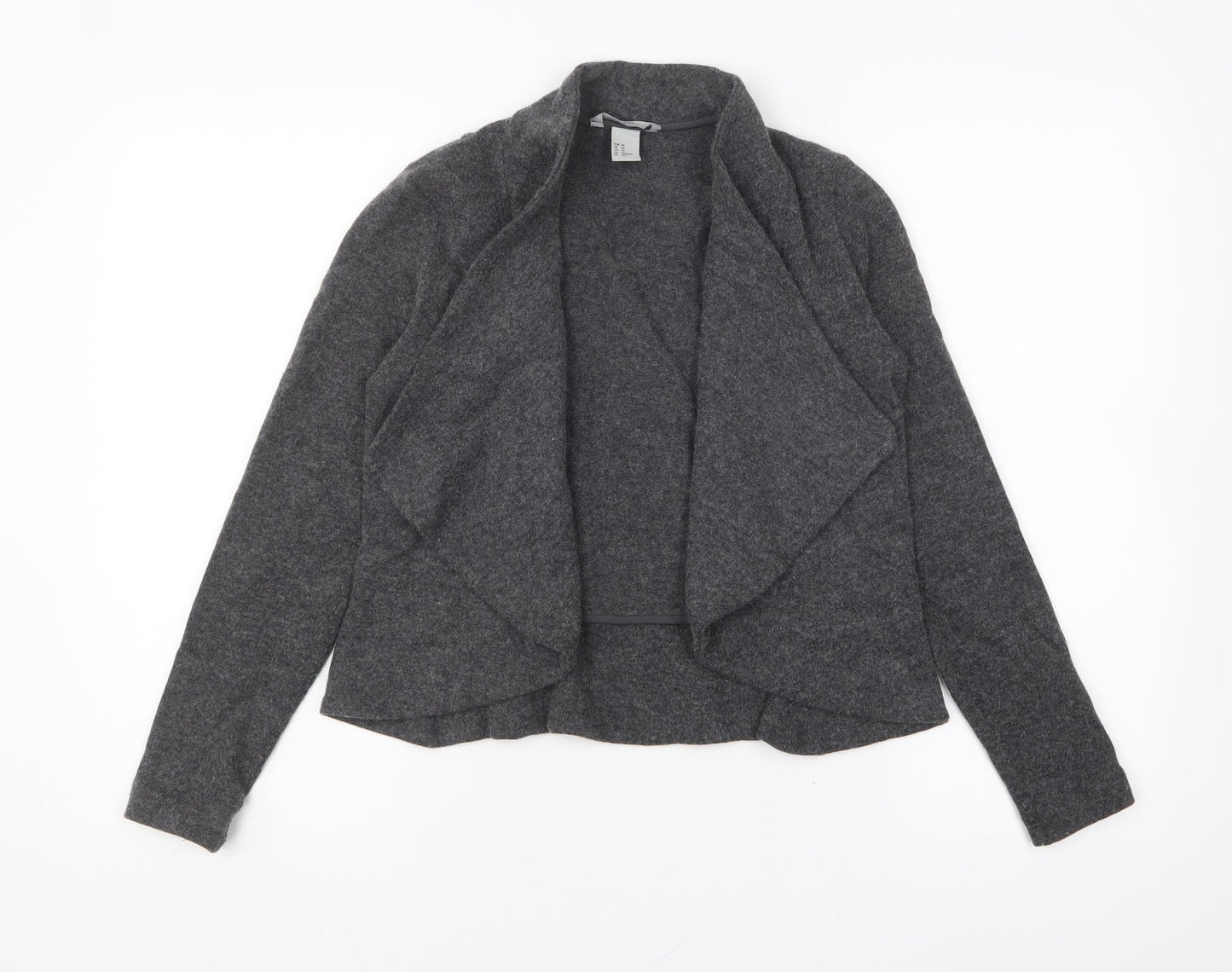 H&M Womens Grey V-Neck Acrylic Cardigan Jumper Size XS