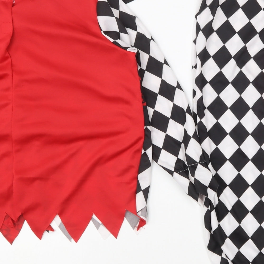 Morrisons Boys Red Check Polyester Lounge Set Size 7-8 Years Pullover - Pirate Fancy Dress
