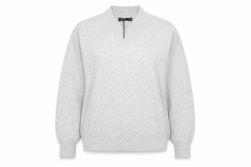Marks and Spencer Womens Grey V-Neck Viscose Pullover Jumper Size M