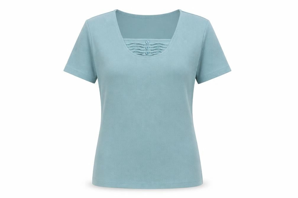 Bonmarché Womens Blue Scoop Neck Acrylic Pullover Jumper Size S