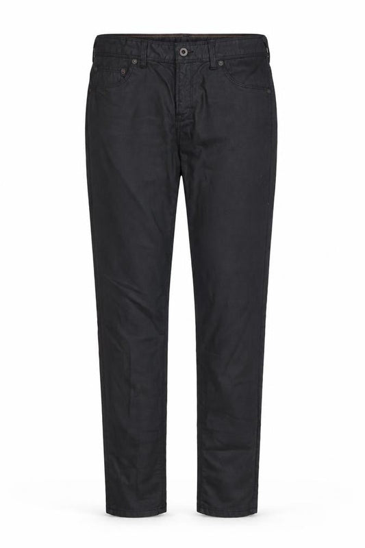 Jack Wills Womens Black Cotton Trousers Size 29 in L32 in Regular Button - Coated