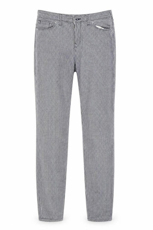 Jack Wills Womens Blue Geometric Modal Chino Trousers Size 29 in L32 in Regular Button