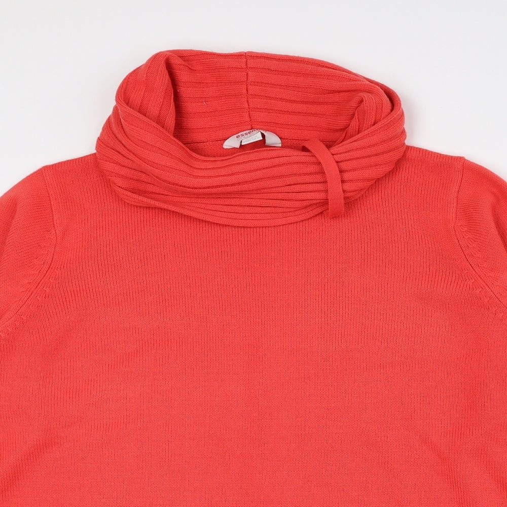 Essential Womens Pink Roll Neck Acrylic Pullover Jumper Size 16 - Size 16/18