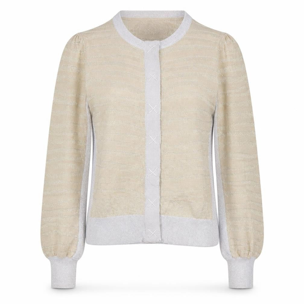New Look Womens Gold Scoop Neck Striped Viscose Cape Jumper Size 10