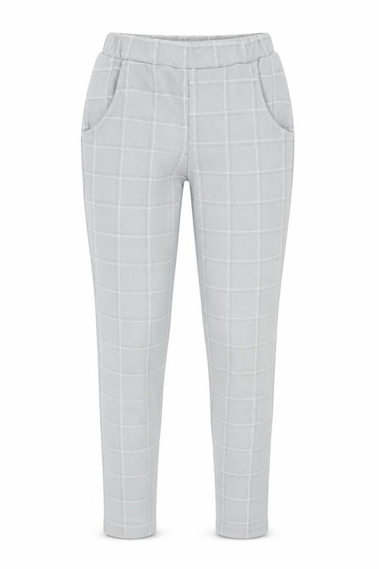 PRETTYLITTLETHING Womens Grey Check Polyester Jegging Leggings Size 4 L27 in