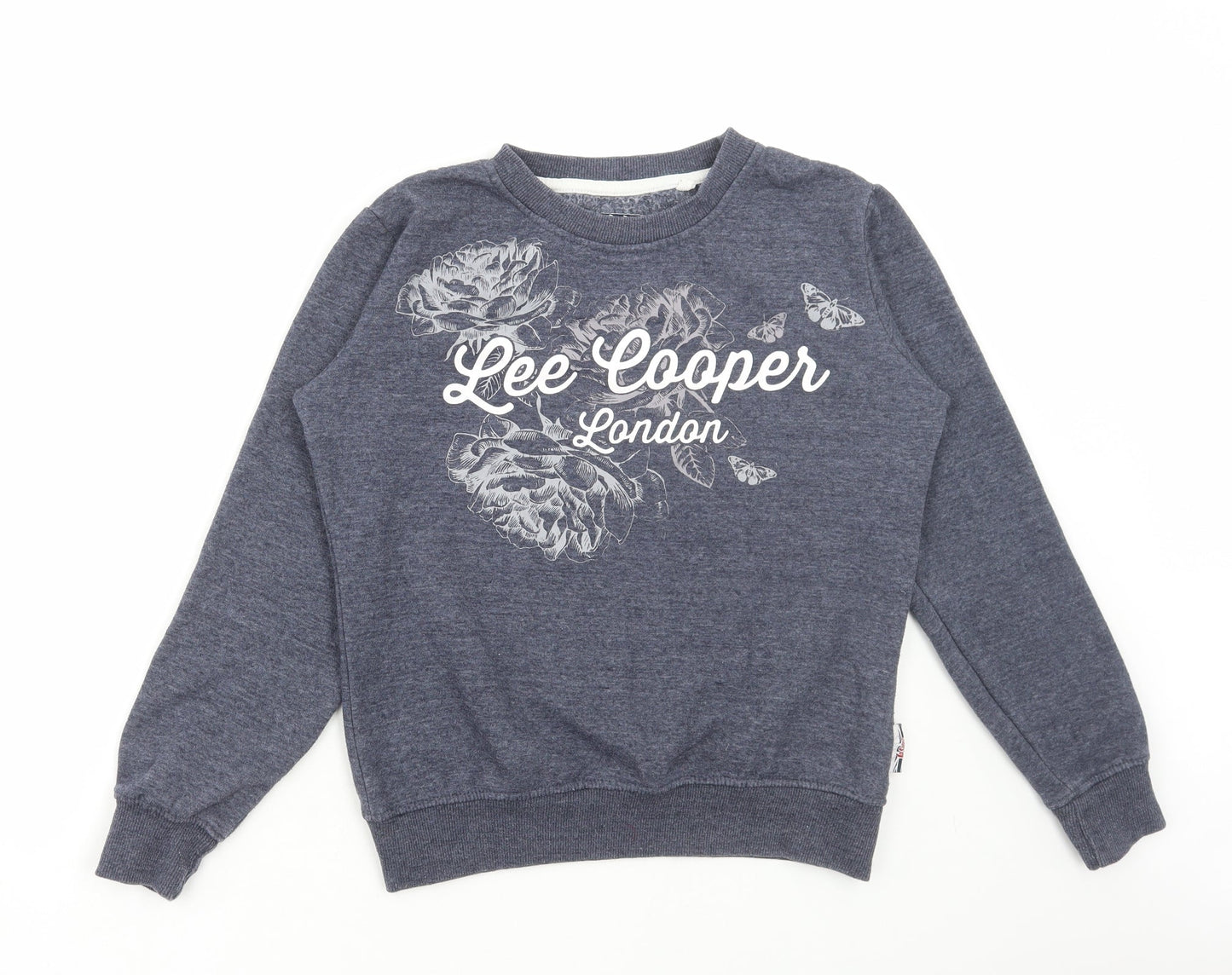Lee Cooper Womens Blue Cotton Pullover Sweatshirt Size S Pullover