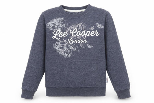 Womens UK S Regular Lee Cooper Blue Pullover Sweatshirt