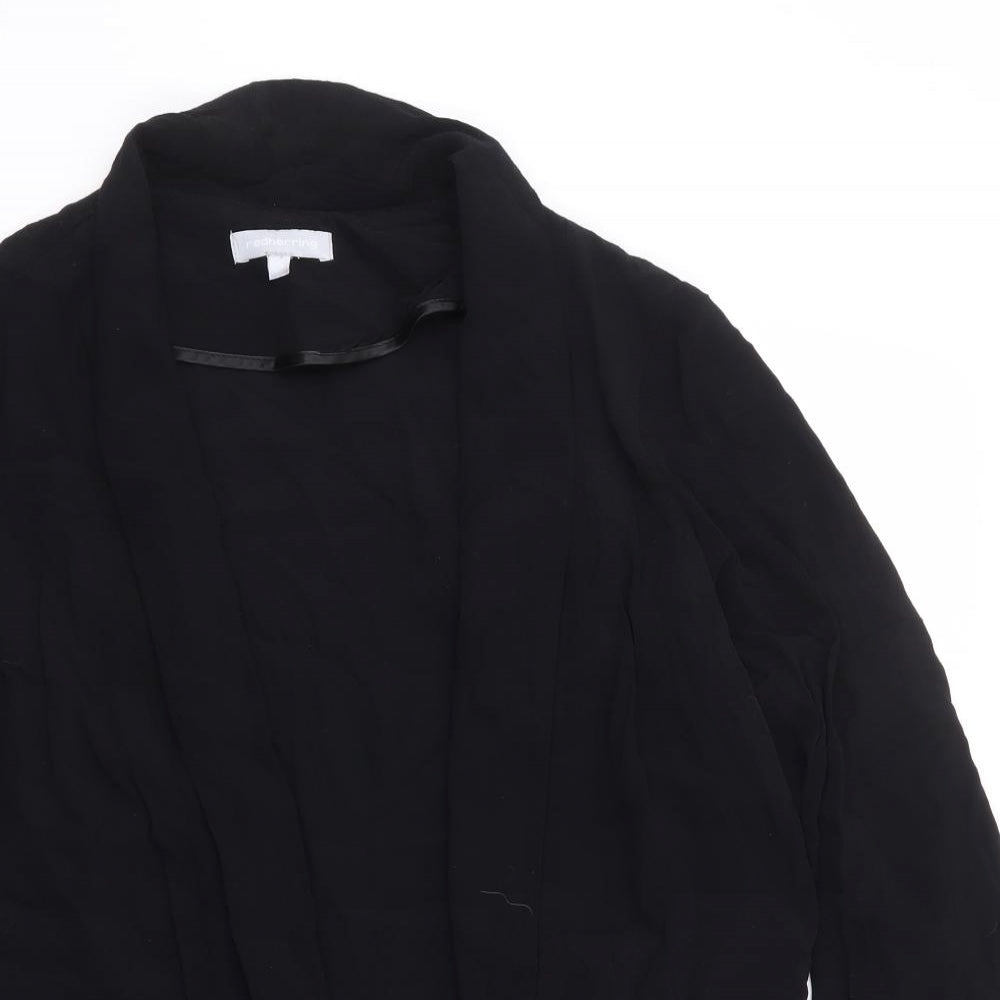 Red Herring Womens Black Jacket Blazer Size 14