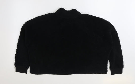 Primark Womens Black Polyester Pullover Sweatshirt Size L Pullover - Cropped