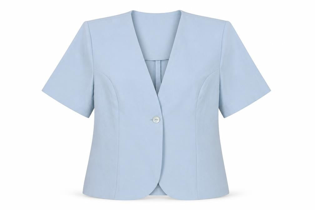 Deanes Womens Blue Jacket Blazer Size 14 Button
