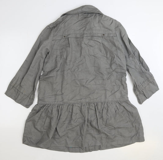 Marks and Spencer Womens Grey Jacket Size 10 Button