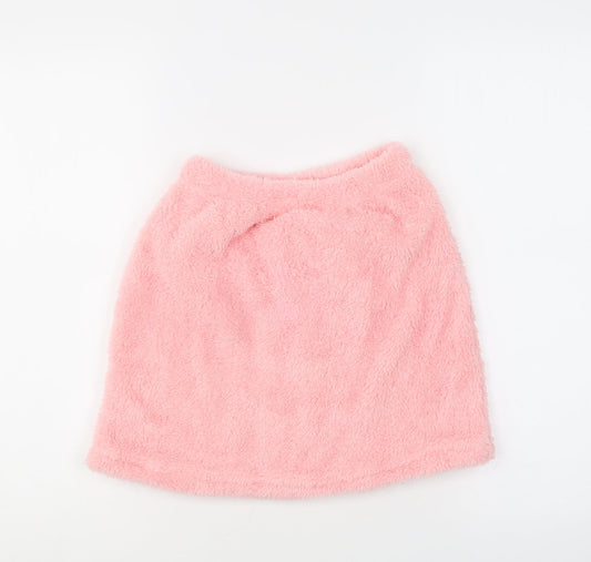 SheIn Girls Pink Polyester Mini Skirt Size 10 Years Regular Button