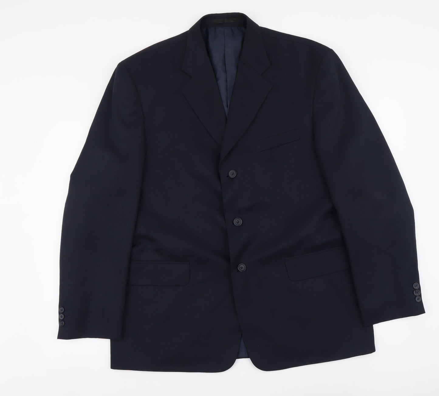 Savatini Mens Blue Polyester Jacket Suit Jacket Size L