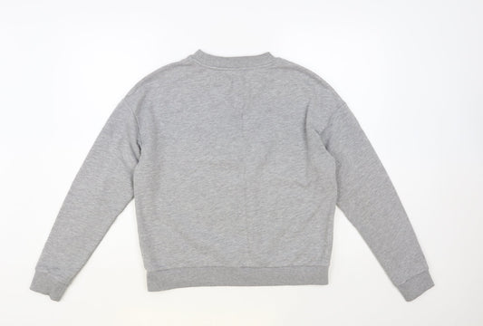 Very Womens Grey Cotton Pullover Sweatshirt Size 10 Pullover