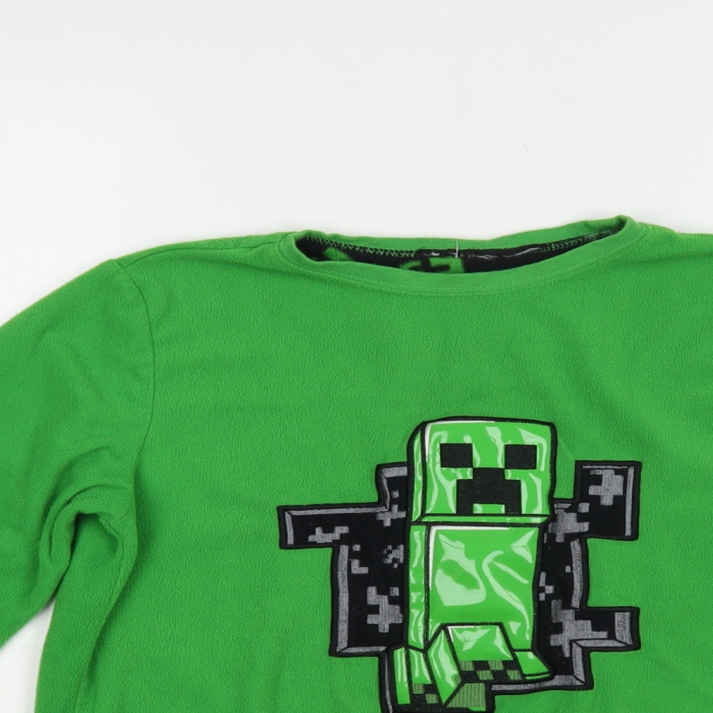 Primark Boys Green Polyester Pullover Sweatshirt Size 12 Years Pullover - Minecraft