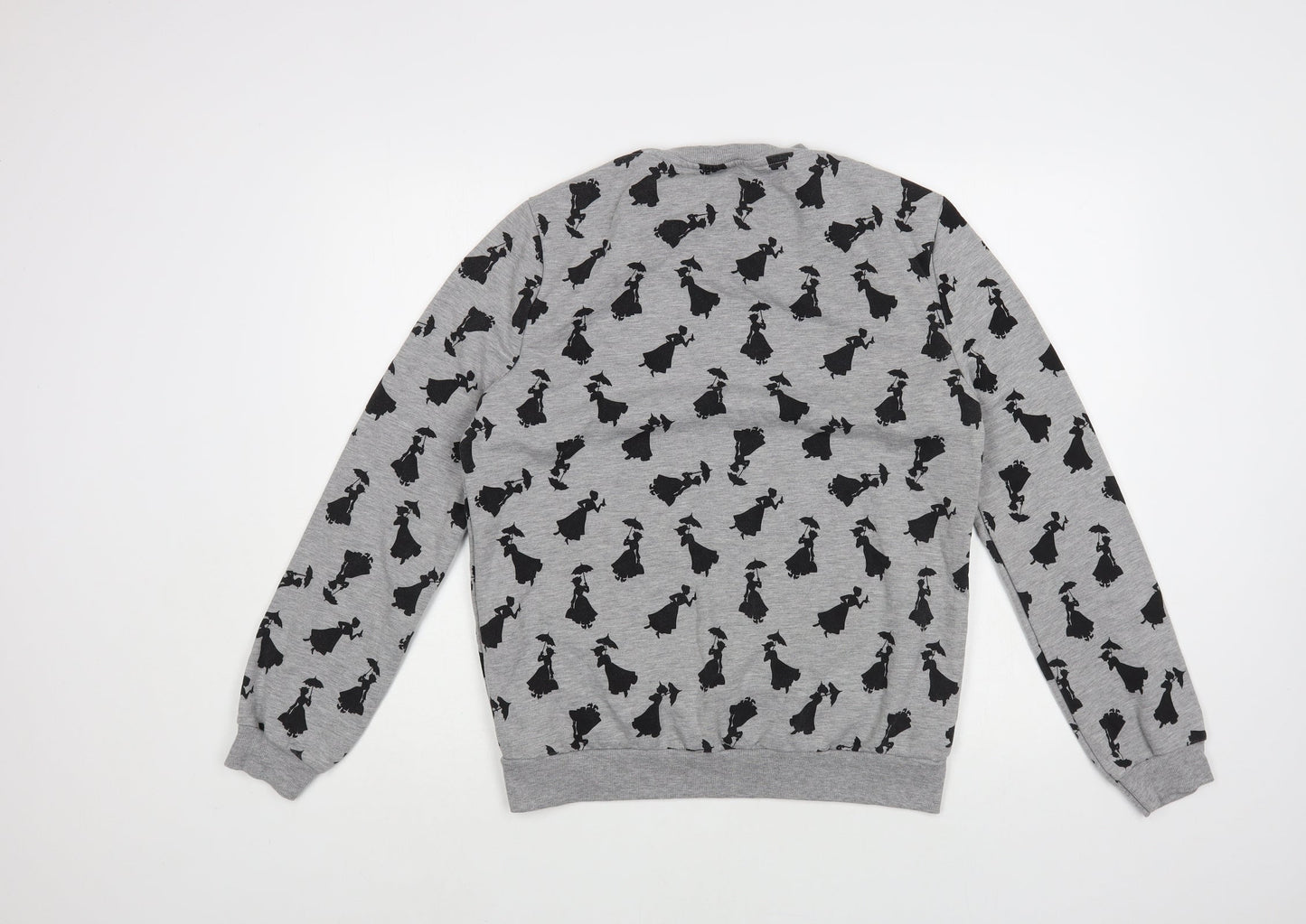 Primark Womens Grey Geometric Polyester Pullover Sweatshirt Size 8 Pullover - Mary Poppins