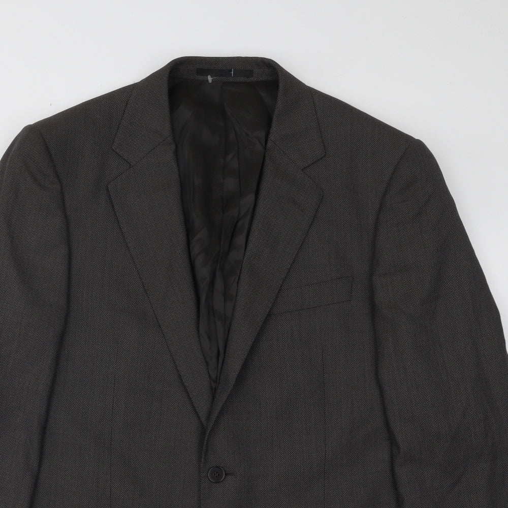 Marks and Spencer Mens Brown Polyester Jacket Suit Jacket Size 40