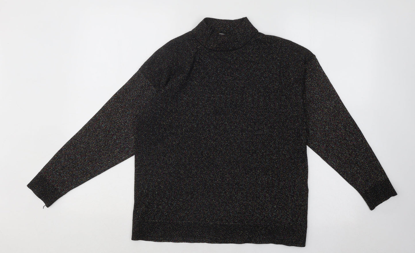 Warehouse Womens Multicoloured Mock Neck Viscose Pullover Jumper Size 8