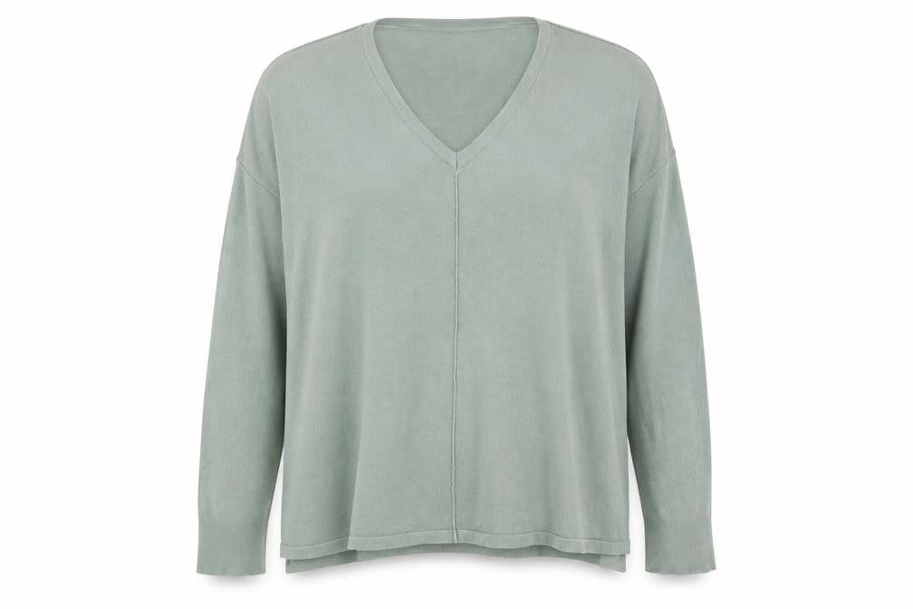 ADPT Womens Green V-Neck Viscose Cardigan Jumper Size XL