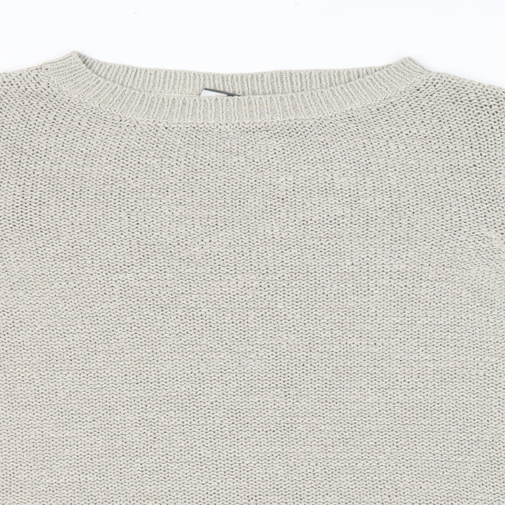 Street One Womens Beige Round Neck Nylon Pullover Jumper Size 12