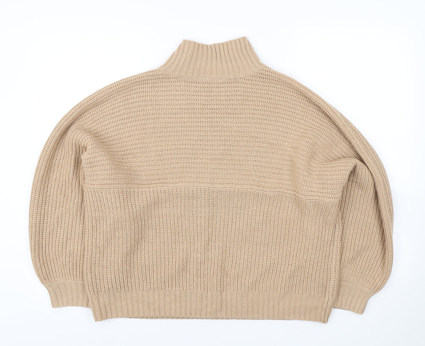 PEP & CO Womens Brown High Neck Acrylic Pullover Jumper Size L
