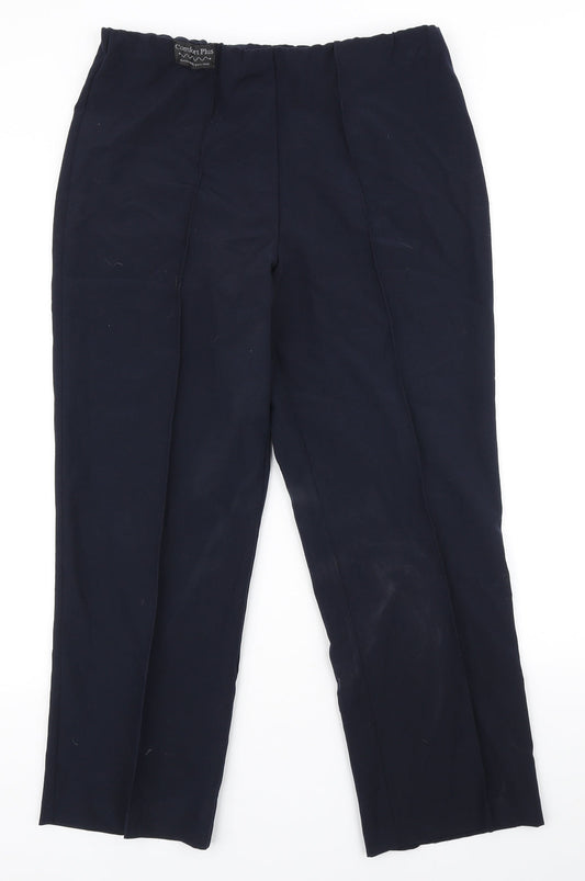 Sarah Hamilton Womens Blue Polyester Sweatpants Trousers Size 14 L27.5 in Regular