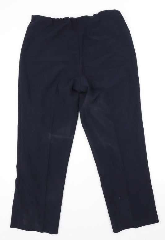Sarah Hamilton Womens Blue Polyester Sweatpants Trousers Size 14 L27.5 in Regular