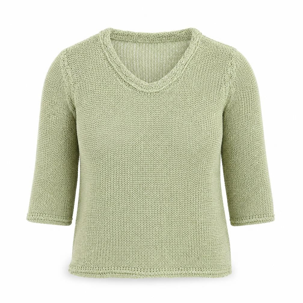 Marks and Spencer Womens Green Round Neck Acrylic Pullover Jumper Size L