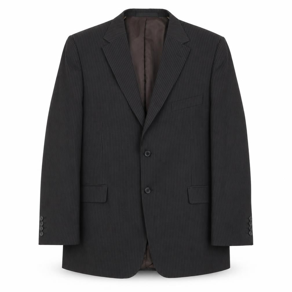 Marks and Spencer Mens Brown Striped Polyester Jacket Suit Jacket Size 46 - washable suit