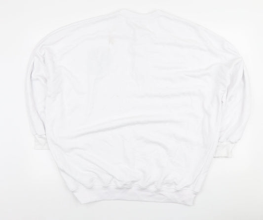 In the Style Womens White Polyester Henley Sweatshirt Size 10 Button - Tournament Champions