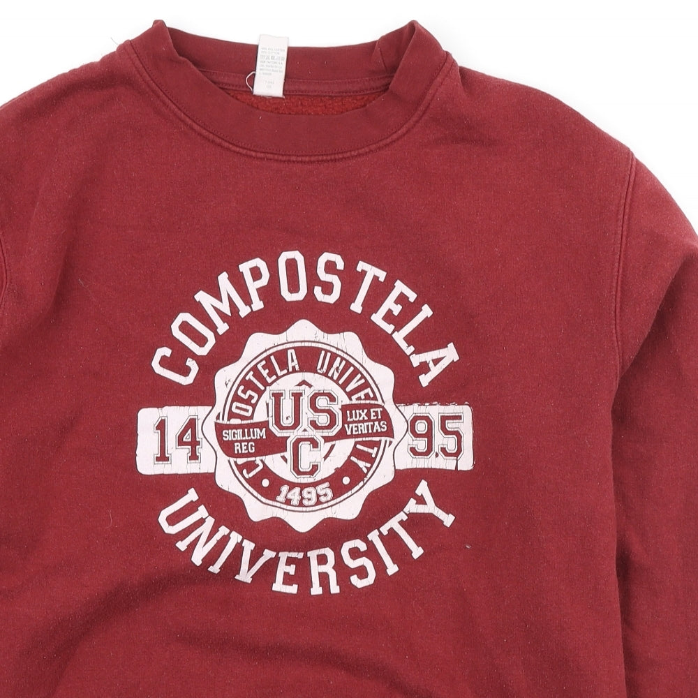 Roly Womens Red Polyester Pullover Sweatshirt Size M - Compostela University