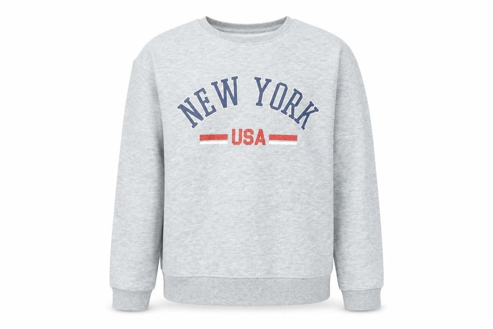 Primark Girls Green Polyester Pullover Sweatshirt Size 11-12 Years - New York